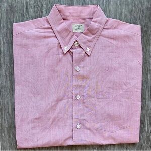 J. Crew Pink Pinstripe Cotton Shirt